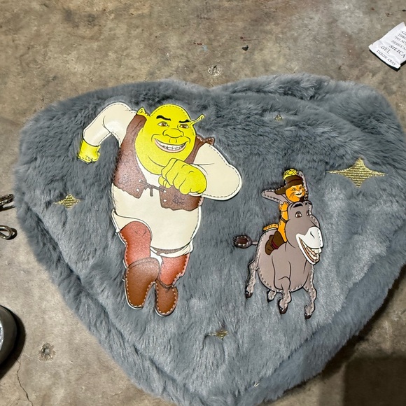Gray Plush Shrek hoodie mini Backpack - Picture 10 of 16
